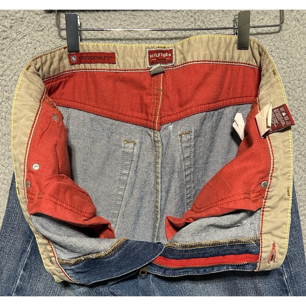 Hilfiger Denim Red Label Freedom Fit Jeans Mens 36x32 Straight Vintage Y2K - Picture 9 of 16